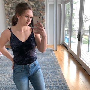 Purple velvet tank top